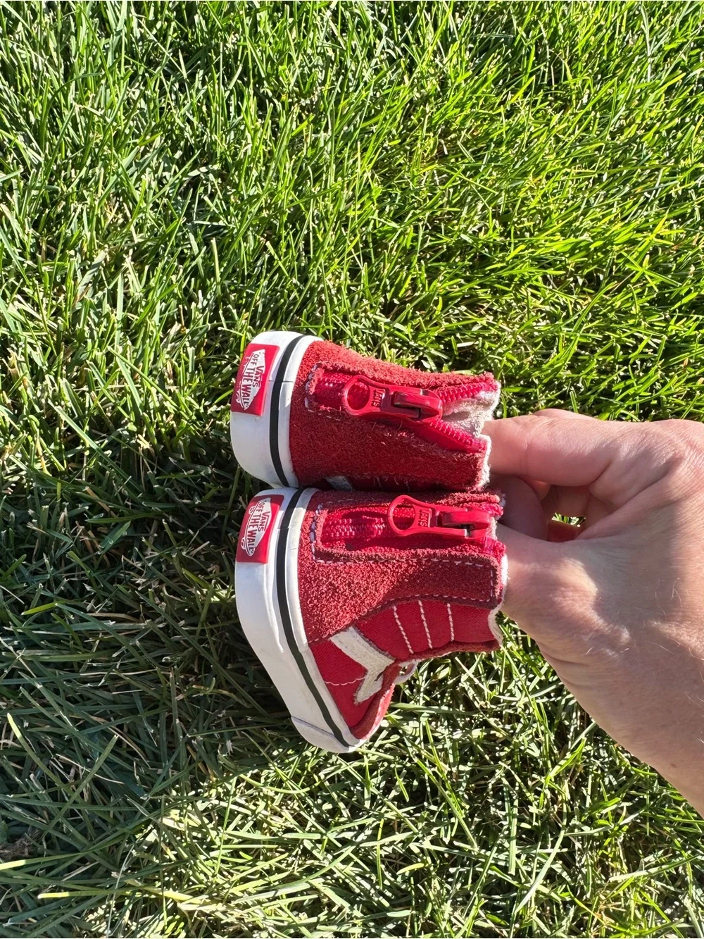 Vans Sk8-Hi Zip Toddler Sneakers Red Size 5